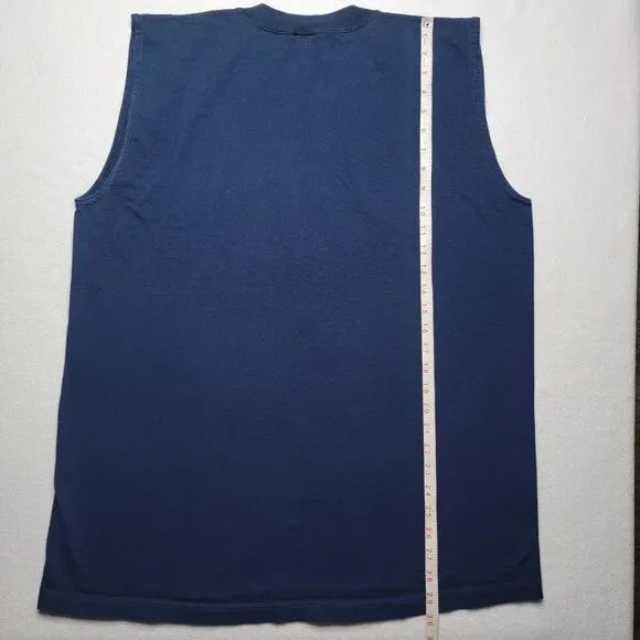 adidas MLB Atlanta Braves Y2K T-Shirt Men's Size XL Blue Sleeveless 2004 - Picture 7 of 7